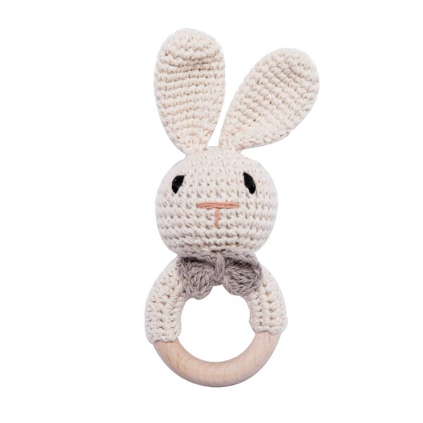 Rabbit crochet teether